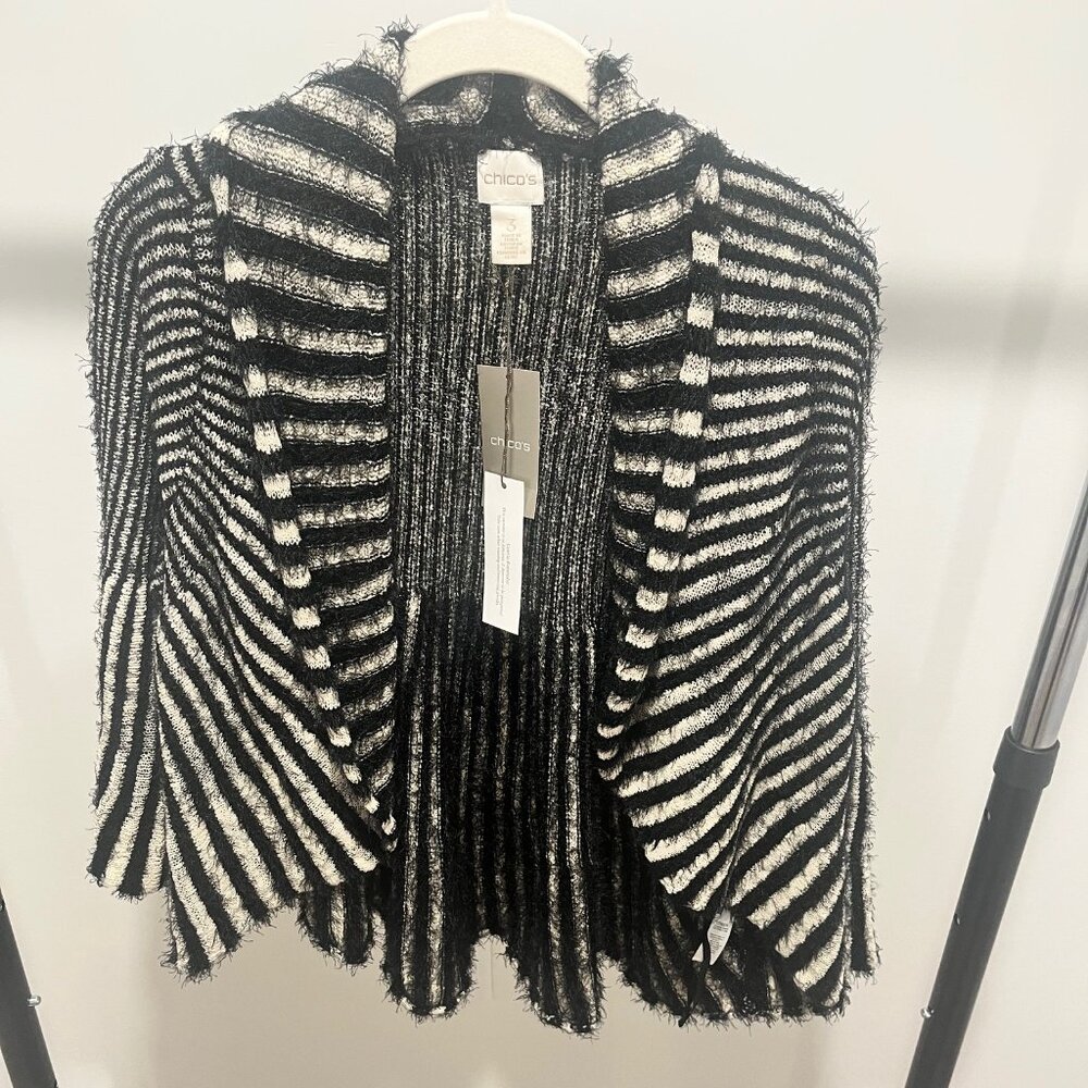 Black and Cream Striped Sweater
